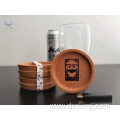 Wholesale Print Round Cork Wood Coasters Coffee Hot Beverages Coasters With Logo